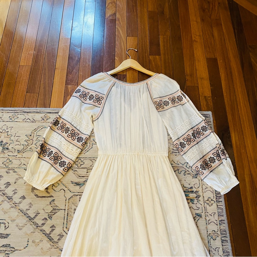 Love shack fancy Maxi Isla Boho Peasant Embroidered dress size XS - Picture 11 of 12